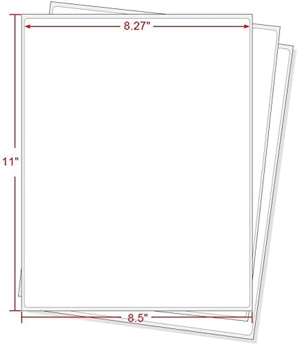 Full Sheet Address Labels for Laser/Inkjet Printers, White, 8.5 x 11 Inch, 1 Pack of 1000 Labels