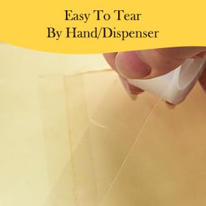 Clear Tape, 6 Rolls Transparent Tape Refills, Easy Tear Stationery Gift Tape for School & Office, High Viscosity, Odorless, 1 Inch Core, 3/4 x 1000 inches