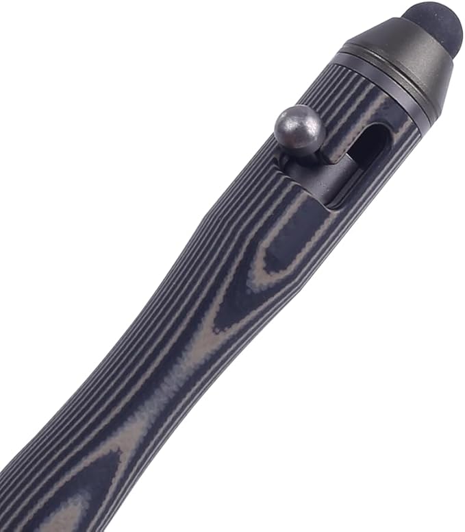 Cool Hand 5.7'' Bolt Action Pens, EDC Ballpoint Ink Refillable, Stylus for Touch Screen, G10 Body w/Pocket Clip, Ergonomic Grip, with a Free Refill, 5375-B
