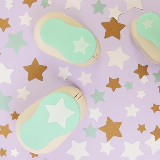 Craftelier - 1 Inch Star Hole Punch with Lever Press β Star Hole Puncher for Paper Crafts | Punch for Scrapbooking, DIY Cards & Journals | Hole Punch Shapes for Paper & Cardstock.