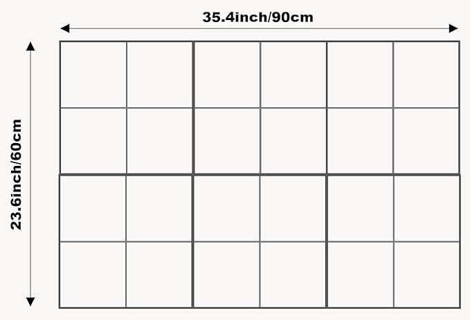 Cork Board 24 x36 Alternative - 6 Pack Felt Wall Tiles with Safe Removable Adhesive Tabs, Cork Boards for Walls Cork Board for Home Office Pin Board Tack Board - Camel