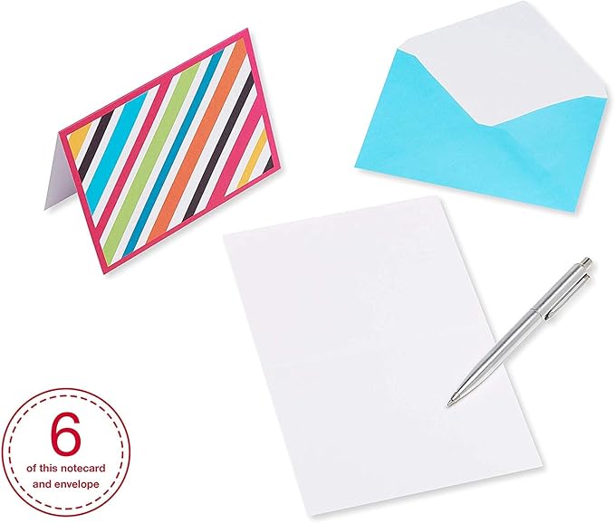 American Greetings Blank Cards Assortment with Envelopes, Bright Patterns (30-Count)