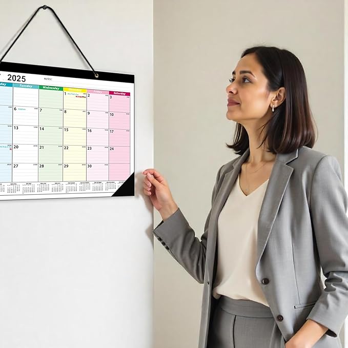 COMIX 18 Month Desk Calendar 2025-2026 (July 2025–Dec 2026) – 17" x 12" Wall calendar with To-Do List & Notes,2026 Calendar Monthly Planner for Home, School, or Office Organization