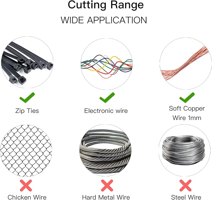 HongWay 5pcs Micro Flush Cutters With Internal Spring, 5 Inches Blue - Side and Diagonal Cutters for Electronics, Heating Wire, Model Sprue, Soft Copper Wire Snips