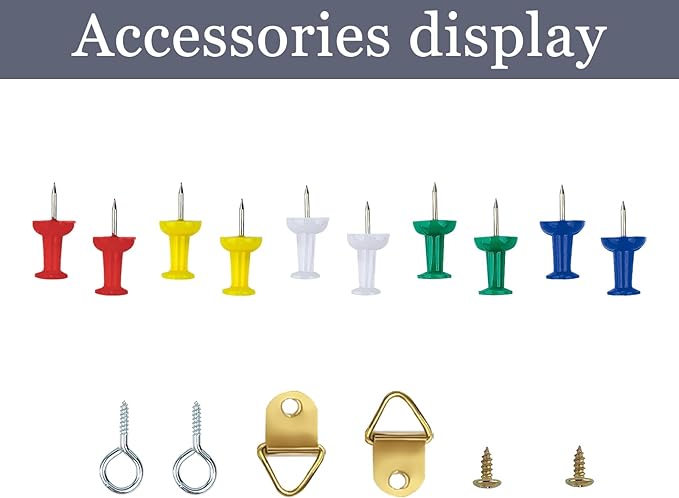 Cork Bulletin Board, 17.7X 13.3 Inches with Oak Wood Finish Frame, Wall Mounted for Office Home and School(Pins, Eye Bolts, gaskets, Screws)