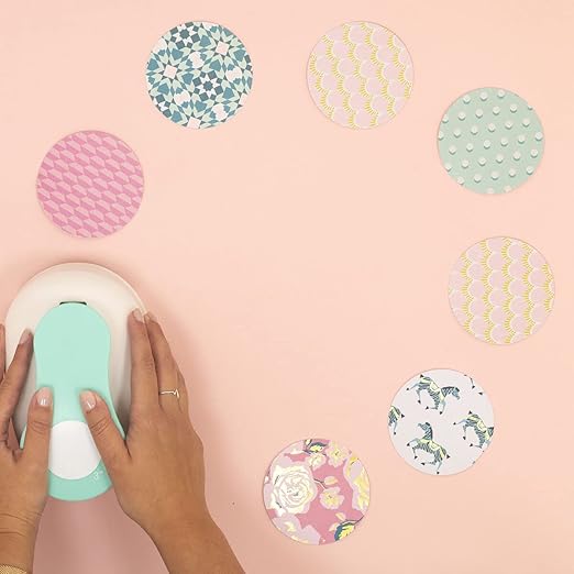 Craftelier - 1,5 Inch Circle Punch with Lever Press | Shape Hole Puncher for Paper Crafts | Round Hole Punch to Create Scrapbooks, DIY Cards & Journals | Mini Hole Punch for Paper & Cardstock.