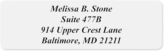 Clear Personalized Return Address Labels with Elegant Dispenser - Roll of 250 Custom See Through Transparent Stickers