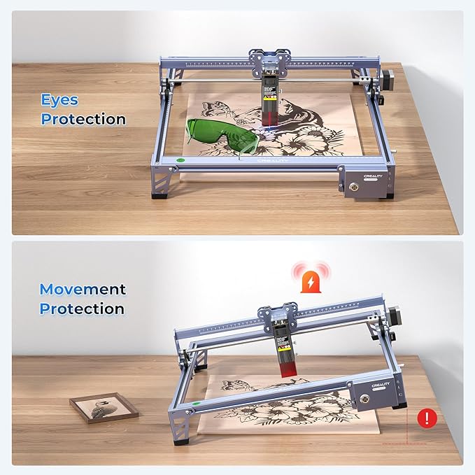 CREALITY FALCON 7500mW Laser Engraver, Laser Engraver and Cutter Machine for Beginners, Wood, Metal, DIY, Active Stop, Compresed Spot 0.06mm, 15.7"*16.3" Workspace