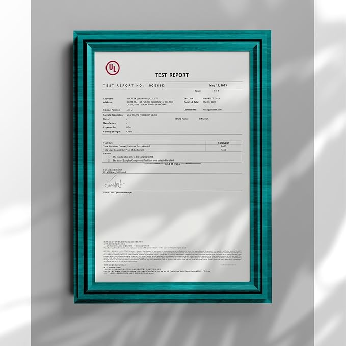 Binditek 100 Pack 12 Mil PVC Plastic Binding Covers, 8.5 x 11 Inches, Letter Size, Square Corners, Un-Punched, Office Supplies