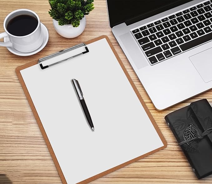 Clipboards, HERKKA 25 Pack Hardboard Office Clipboards Low Profile Clip Standard A4 Letter Size, ECO Friendly