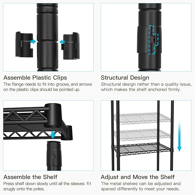 Heavy-Duty Portable Closet, 30"W x 14"D x 76"H, Black, Carbon Steel