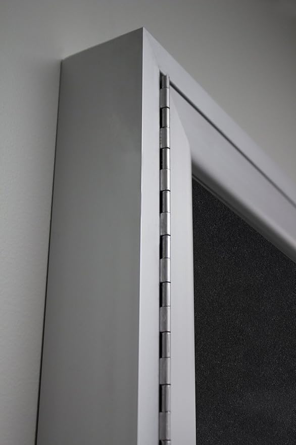 Ghent 48"x60" 2-Door Outdoor Enclosed Vinyl Bulletin Board, Shatter Resistant, with Lock, Satin Aluminum Frame - Ebony (PA24860VX-183), Made in the USA