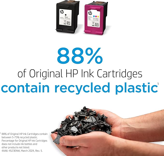 HP 65XL Tri-color High-yield Ink Cartridge for HP Printers | Works with Printer Series: AMP 100, DeskJet 2600, 3700; ENVY 5000 | Eligible for Instant Ink | N9K03AN