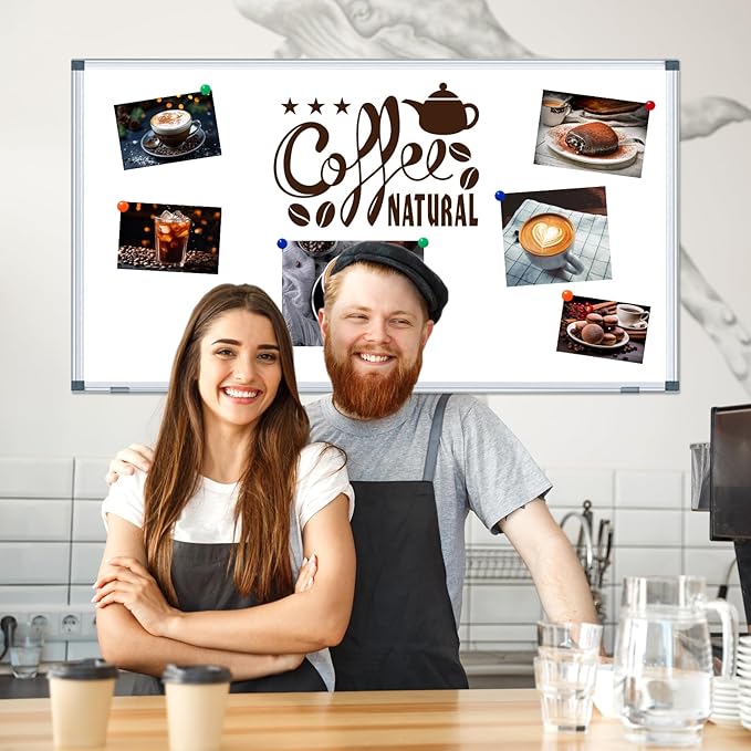 H-Qprobd Dry Erase White Board for Wall 6' x 3' Large Magnetic Whiteboard 72"x36" Aluminum Presentation Whiteboard with Long Pen Tray, 6 Markers, 2 Erasers &12 Magnets