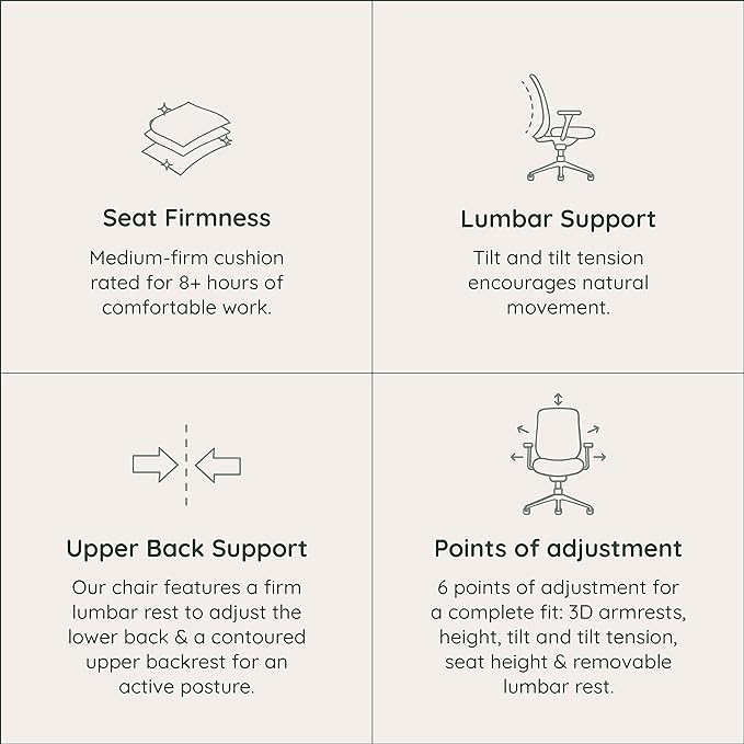 Branch Verve Chair - High Performance Executive Office Chair with Contoured Seat Back and Adjustable Lumbar Rest - High Density Foam Cushion with Aluminum Base - Up to 275 lbs - Coral