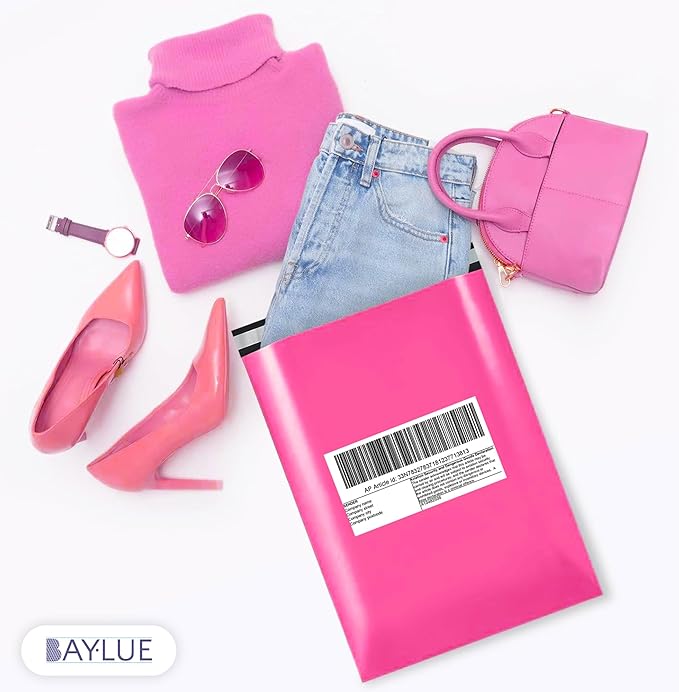 Hot Pink Poly Mailers 9x12 Inch | Strong Adhesive Self-Seal mailer Bags | Tamper, Tear, Water Resistant Shipping Envelopes | Thick Strong Material Polymailer Bags Clothing Bag | 1000 Pack Bulk