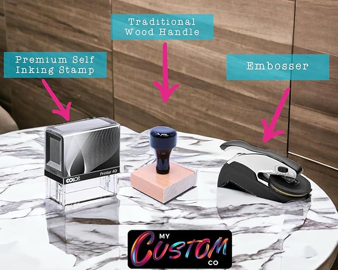Custom Self-Inking Address Stamp with Name, Personalized Couples Address Stamps, Custom Rubber Address Stamp, Modern Address Stamp Wooden Handle Rubber Stamp (Wood Handle)