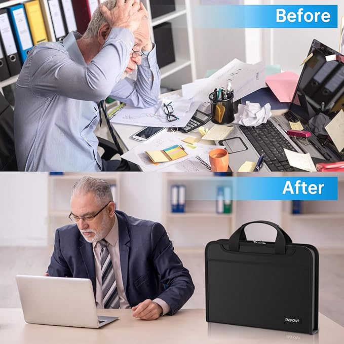 ENGPOW Accordion File Organizer,Fireproof Expanding File Folder with Multi Pockets,13 Colorful Pockets Document Organizer with Handle & Labels,Portable Home Travel Safe Storage for Letter A4 Files