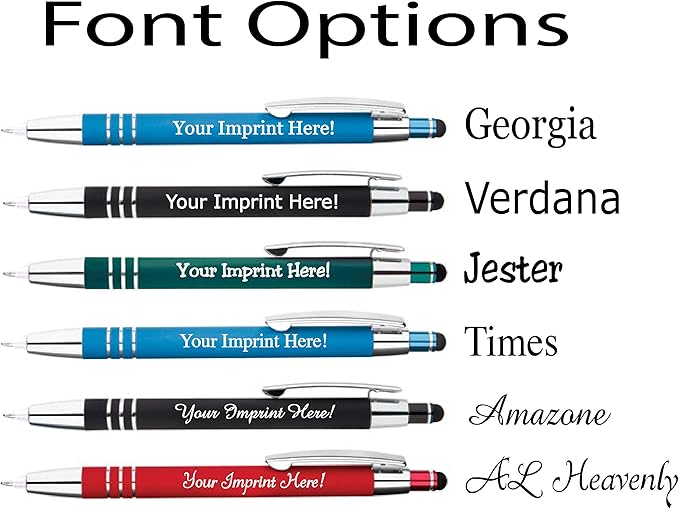 ExpressDesigns™ - Personalized Pens Gift Set - 2 Pack of | LED Flashlight Soft Touch Metal Pens w/gift box | Luxury Ballpoint Pen Custom Engraved with Name or Message | Light Up Pens (Black - Green)