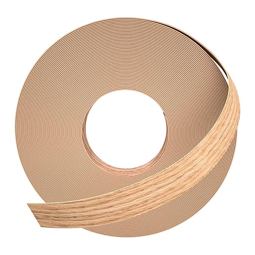 GSCIT Club Red Oak Edge Banding, 3/4 inch x 50ft roll of Veneer Edge Banding Preglued Flexible, Real Wood Tape Banding