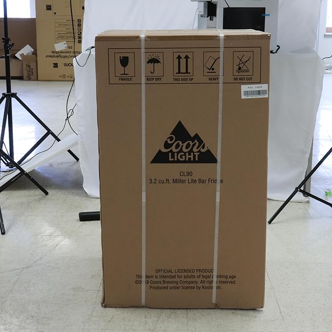 Coors Light Refrigerator - Mini Fridge For Kitchen, Bedroom, Office, Dorms, Cuarto, Cool Storage For Wine, Drink, Beverages, Compact Free Standing, Neveras Pequeñpara, 3.2 Cubic Feet Capacity, White