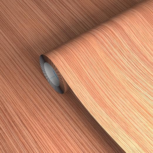 GSCIT Club Red Oak Wallpaper, 15.7 inch X 15ft Self Adhesive Wood Grain Repair Tape Patch for Tables, Chairs, Baseboards, Doors, Windows, Floors, Handicraft DIY.