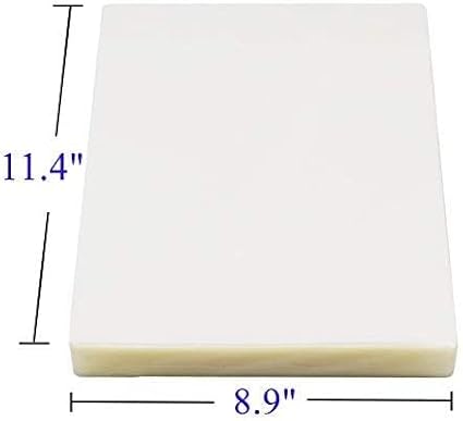 Immuson Thermal Laminating Pouches 8.9 x 11.4, 3Mil Thickness, Crystal Clear Finish, 2500 Pack