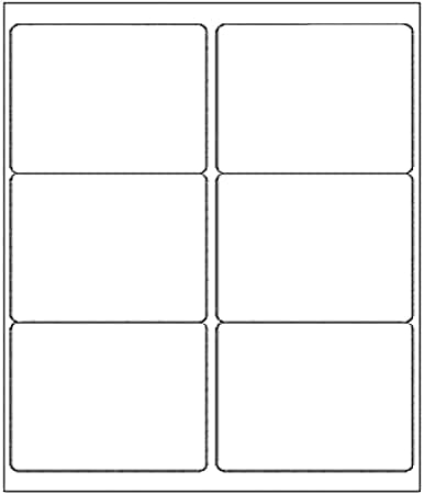 Coopaty FBA 6 UP Shipping Labels, 3-1/3 x 4 Sticker Labels Address Labels Compatible Laser/Ink Jet Jet Printers (4000 Sheets,24000 Labels)