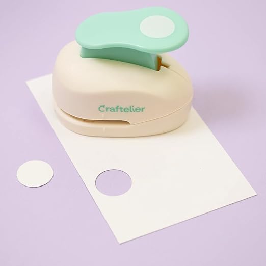 Craftelier - 5/8 Inch Circle Punch with Lever Press | Shape Hole Puncher for Paper Crafts | Round Hole Punch to Create Scrapbooks, DIY Cards & Journals | Mini Hole Punch for Paper & Cardstock.