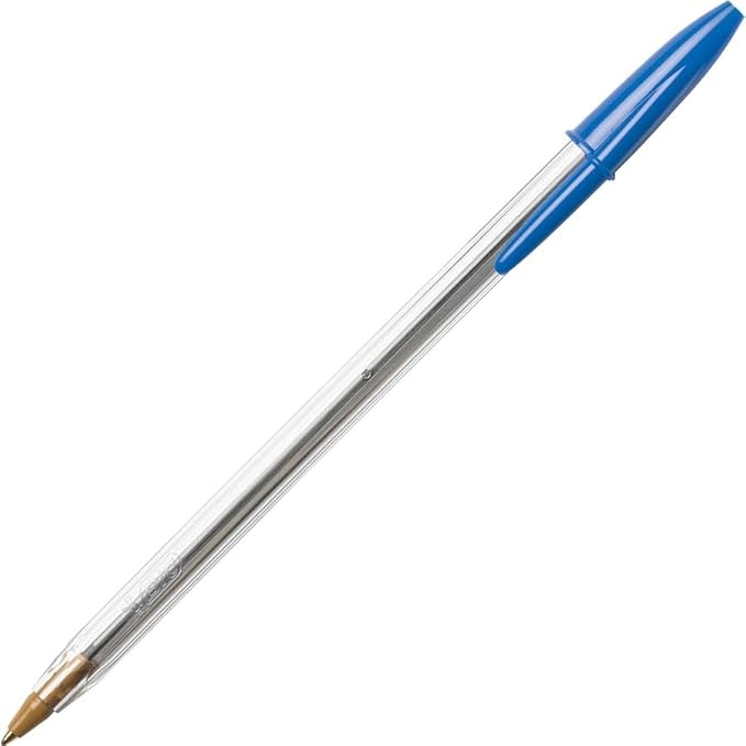BIC Cristal Xtra Smooth Blue Ballpoint Pens, Medium Point (1.0mm), 12-Count Pack, Extra Smooth and Reliable Ballpoint Pens