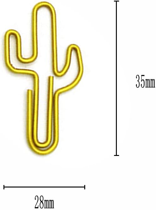 Cute Cactus Paper Clips - 30 Pack Creative Decoration for Home, School and Office by JruiZhp