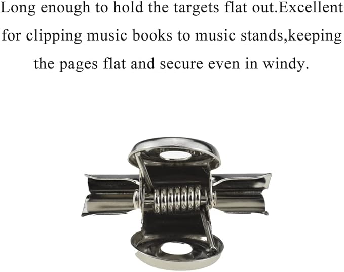 HAHIYO 1.25inch Silver Bulldog Clips Metal File Hinge Binder Clips Clamps Save Space Strong Spring Jaws Rock Solid Grip Book Lay Flat Deburred Edge for Hang Photos Wall Grid Dog Food 20PCS