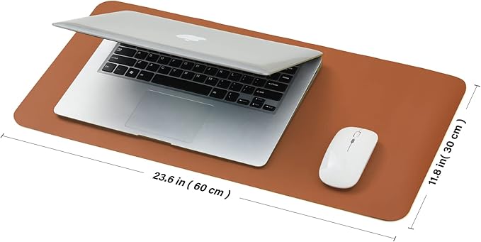 Compact Cork Desk Mat - Small Dual-Sided Desk Pad for Office and Home - Desk Organization and Accessories - Ideal for Large Mouse Pad and Small Desk Mats on Top of Desks(Brown,23.6"x 11.8")