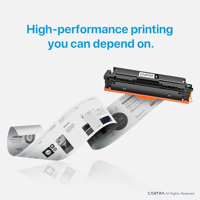 CARTRA 206A Toner Cartridge Compatible with 206A Toner Cartridge Set, Works with Color Laserjet Pro MFP M283fdw M283cdw M283fdn M282mw Pro M255dw W2110A W2110X Laser Printer, 4Pack