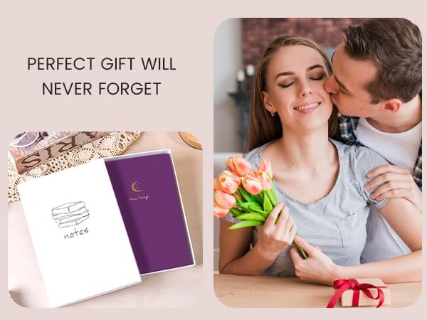 CAGIE Lined Journal Notebook for Women Girls, A5 Hardcover Linen Journals For Writing 256 Pages, Aesthetic Womens Diary, Gifts 8.3'' x 5.7'' Purple