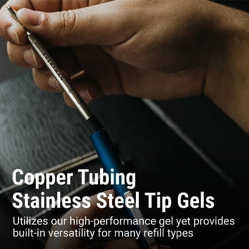 Everyman Grafton Pen and Pencil Set, Crimson | Premium EDC Metal Gel Ink Ballpoint Pen + Mechanical Pencil | Refillable Executive Writing Tools for Office, Business, Men’s Gift & Daily Use