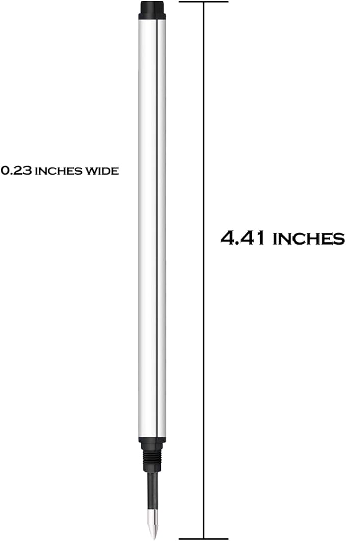 DunBong Spiral Refill, Replaceable Gel Ink Rollerball Refills 5 Pack, 0.5mm Medium Point, Threaded Rolling Ball Refills (Red)