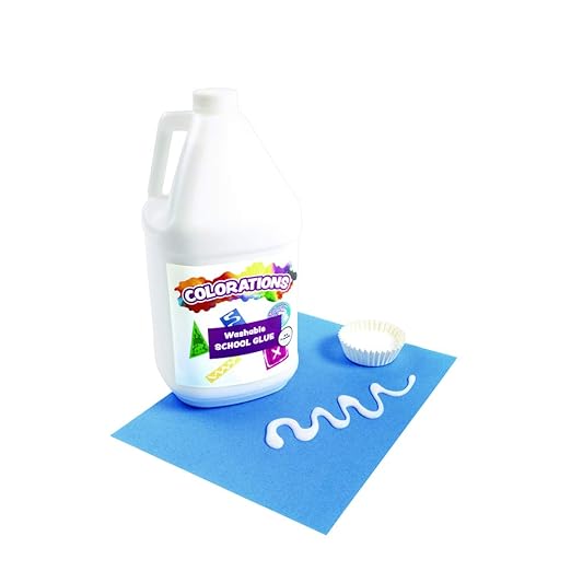 Colorations White & Clear Liquid Glue, 1 Gallon of Each -WHCLRGLU