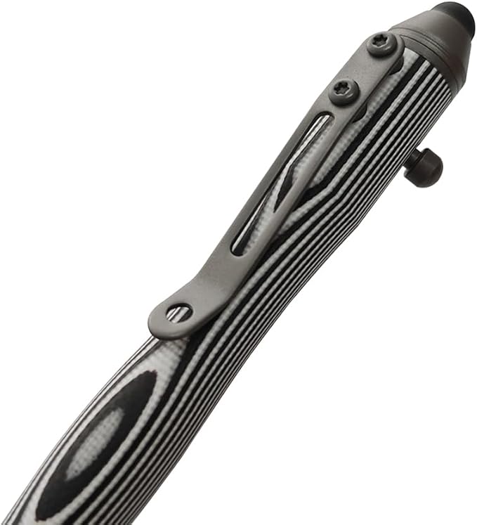 Cool Hand 5.7'' Bolt Action Pens, EDC Ballpoint Ink Refillable, Stylus for Touch Screen, G10 Body w/Pocket Clip, Ergonomic Grip, with a Free Refill, 5375-Z
