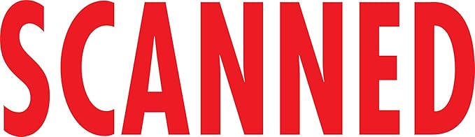 Fastnotes Scanned Self-Inking Rubber Stamp by COLOP - Great for Office Documents, Notary, Warehouse, Accounting Paperwork, Business, and Legal Documentation - Red Ink (Scanned- Red)