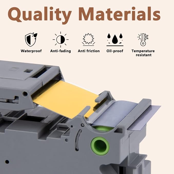 Hehua Tze 24mm 0.94 Inch Laminated Black Tape Compatible for Brother P-Touch TZe-354 TZe354 TZ-354 TZ354 Label for Ptouch PT D600 D610 P710bt, 1'' x 26.2ft Gold on Black, 3 Pack