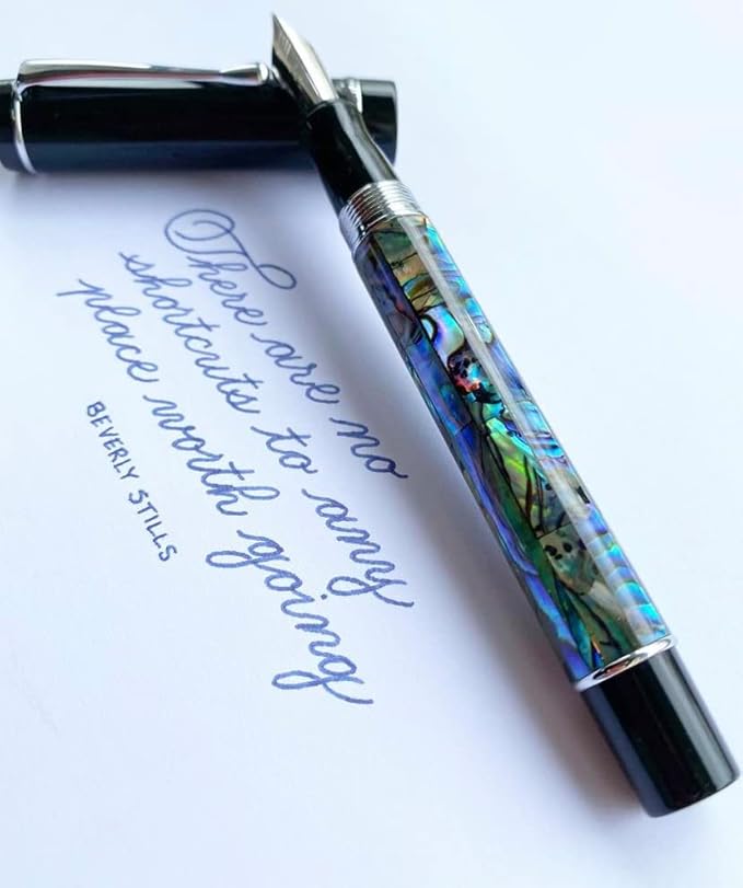 Conklin Duragraph Fountain Pen Abalone Nights - Flex Nib, Dynamic Writing Tool with Exquisite Abalone Finish