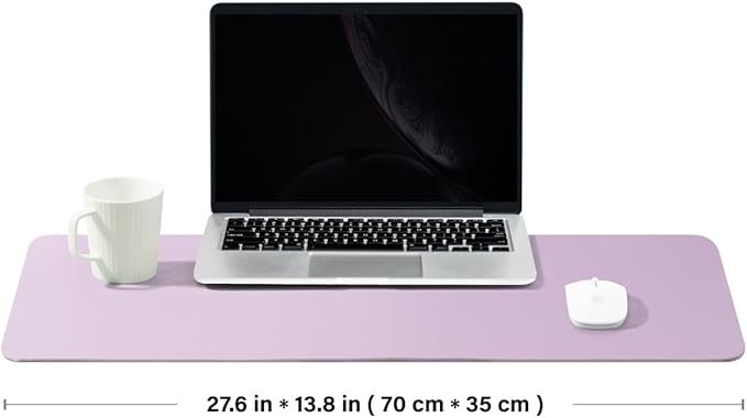 Cork Desk Mat - Dual-Sided Desk Pad for Office and Home - Desk Organization and Accessories - Ideal for Large Mouse Pad and Desk Mats on Top of Desks(Purple,27.6"x 13.8")