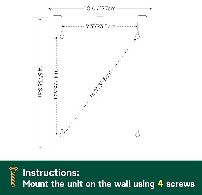 Commercial Paper Towel Dispenser Wall Mount 400-Sheet Capacity Matte Black Stainless Steel Lockable Fits Multifold/Z-Fold Towels (Folded Size ≤ 10.6" x 3.9")