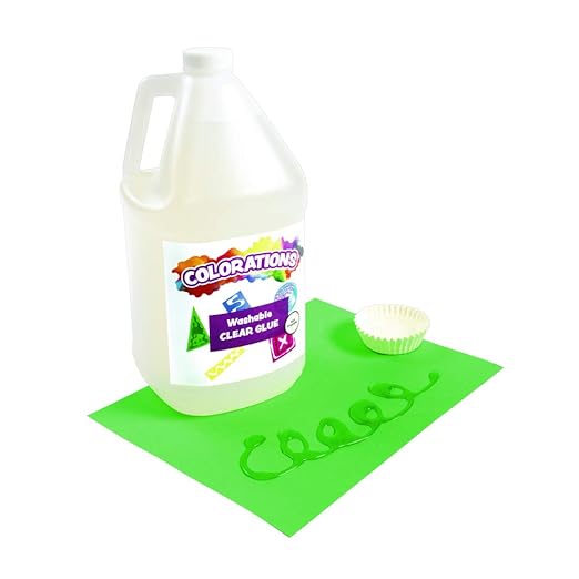 Colorations White & Clear Liquid Glue, 1 Gallon of Each -WHCLRGLU