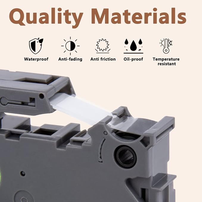 Hehua Tze Tz 18mm 0.7 Laminated Black Tape Compatible for Brother P-Touch TZe-345 TZe345 TZ-345 TZ345 Label for Ptouch PT D400 D600 D610 P710bt, 3/4'' x 26.2ft White on Black, 3 Pack