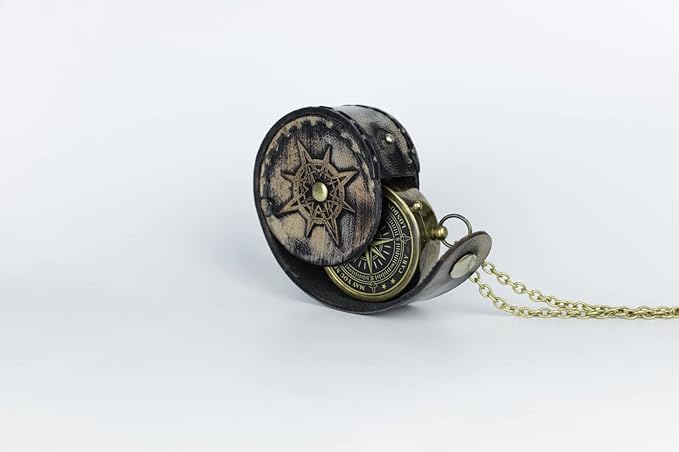 Handmade Antique Vintage Brass Compass | Exquisite Nautical Compass | Home Decor | Pocket Compass Gift for Every Occasion | Super7One