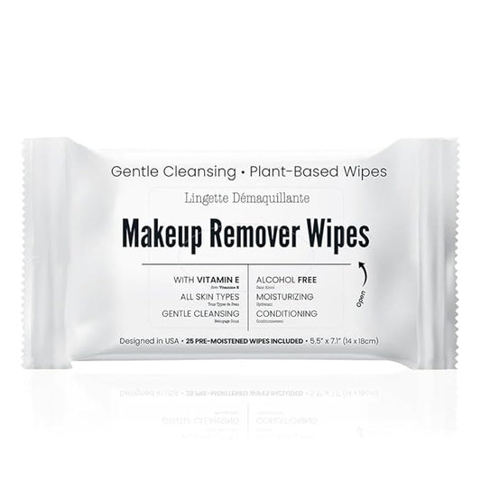 Bulk Makeup Remover Wipes - 25 Wipes per Bulk Pack - Resealable Packaging for Convenience