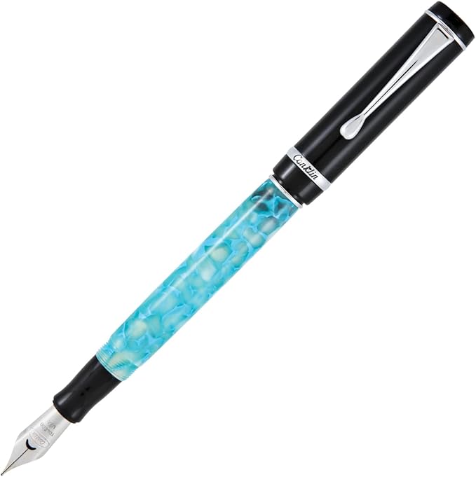 Conklin Duragraph Fountain Pen Turquoise Nights - Medium Nib, Elegant Writing Instrument with Vibrant Turquoise Finish