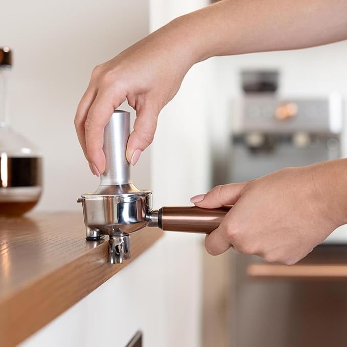 Café Bellissimo Semi Automatic Espresso Machine + Milk Frother | WiFi Connected, Smart Kitchen Essentials | Built-In Bean Grinder, 15-Bar Pump & 95-Ounce Water Reservoir | Steel Silver